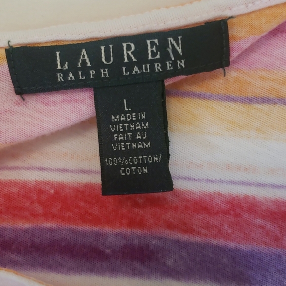 RALPH LAUREN COTTON STRIPED TOP - Picture 3 of 3